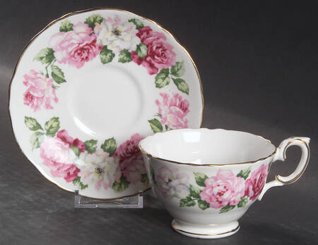 Trinity Rose Footed Cup & Saucer Set