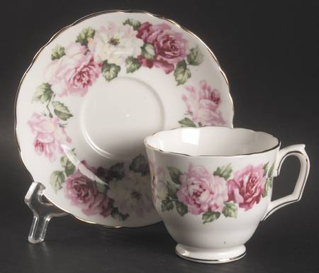 Trinity Rose Footed Cup & Saucer Set