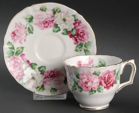 Trinity Rose Footed Cup & Saucer Set