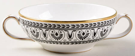 Victoria Black Flat Cream Soup Bowl