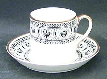 Victoria Black Flat Cup & Saucer Set
