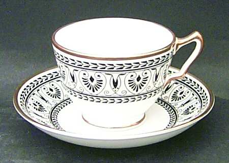 Victoria Black Footed Cup & Saucer Set