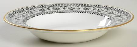Victoria Black Rim Soup Bowl