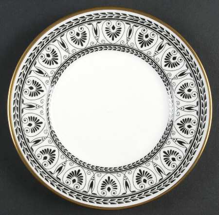 Victoria Black Bread & Butter Plate