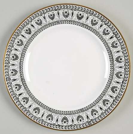 Victoria Black Luncheon Plate