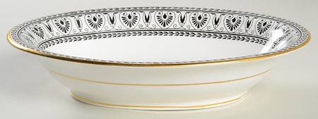 Victoria Black 10" Oval Vegetable Bowl