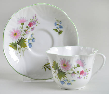 Wild Flowers Flat Cup & Saucer Set