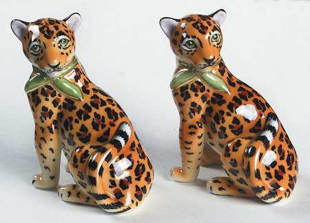 Jaguar Jungle Figural Salt & Pepper Set by Lynn Chase