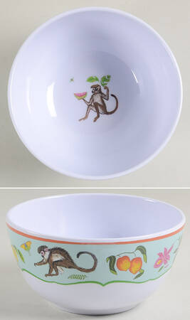 Monkey Business Melamine Soup/Cereal Bowl