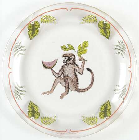 Monkey Business Glassware Dessert Plate