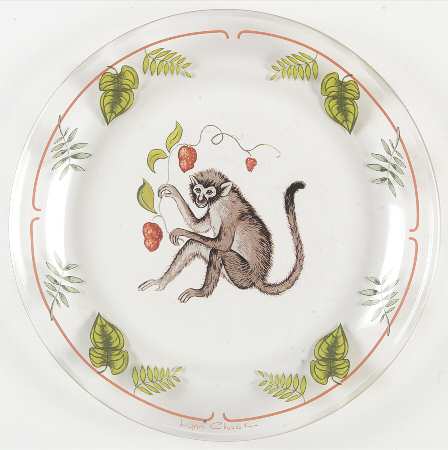 Monkey Business Glassware Dessert Plate