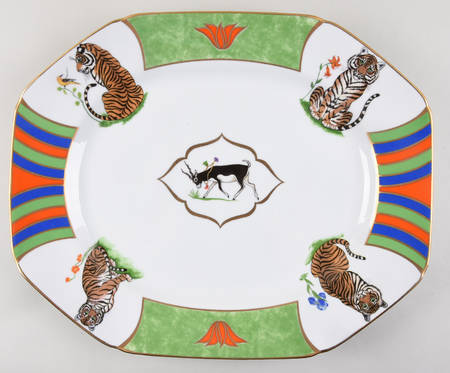 Tiger Raj 17" Oval Serving Platter