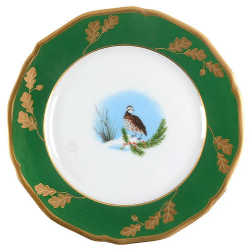 Winter Game Birds Green Salad/Dessert Plate