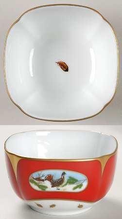 Winter Game Birds Red Fruit/Dessert (Sauce) Bowl