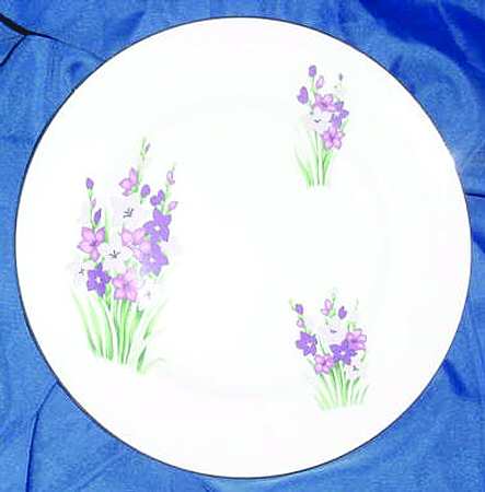 York Gladiola Salad Plate by Crown Sterling