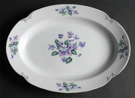 Viola 14" Oval Serving Platter by Crescent (Japan)