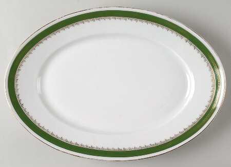 21170 Green (Altwasser) 14" Oval Serving Platter