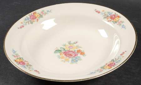 Bouquet Rim Soup Bowl by Cunningham & Pickett