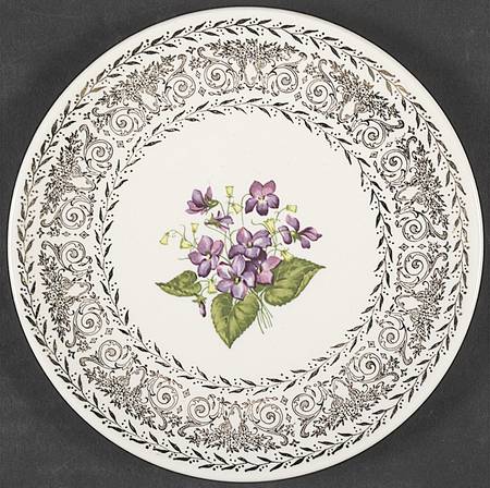 Springviolet Bread & Butter Plate by Cunningham & Pickett