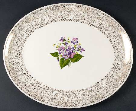 Springviolet 14" Oval Serving Platter