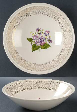 Springviolet Round Vegetable No Lid by Cunningham & Pickett