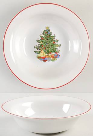 American Christmas Tree (White) Soup/Cereal Bowl