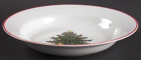 American Christmas Tree (White) Large Rim Soup Bowl