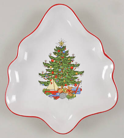 American Christmas Tree (White) 1 Part Small Tree Shaped Dish