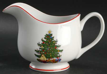 American Christmas Tree (White) Gravy Boat