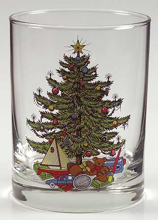 American Christmas Tree (White) 12 Oz Glassware Double Old Fashioned