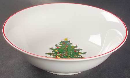 American Christmas Tree (White) Soup/Cereal Bowl