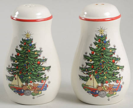 American Christmas Tree (Cream, Coupe) Salt & Pepper Set
