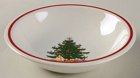 American Christmas Tree (Cream, Coupe) Soup/Cereal Bowl