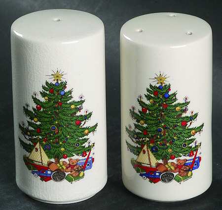 American Christmas Tree (Cream, Coupe) Salt & Pepper Set