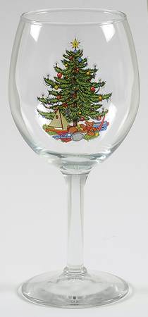 American Christmas Tree (White) 10 Oz Glassware Wine Goblet