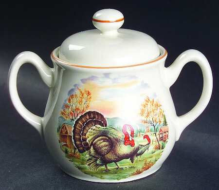 Autumn Sugar Bowl & Lid