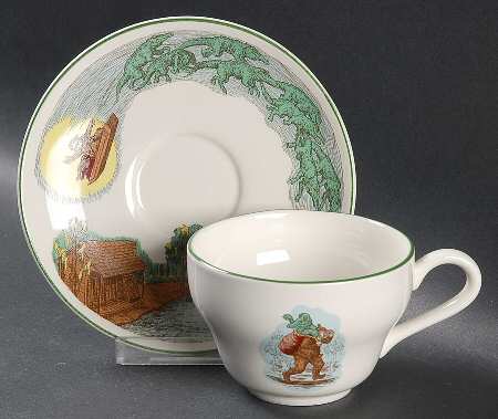 Cajun Christmas Flat Cup & Saucer Set