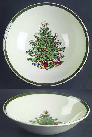 Christmas Tree (Wide Green Band) Coupe Cereal Bowl