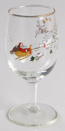 Family Christmas Glassware Wine