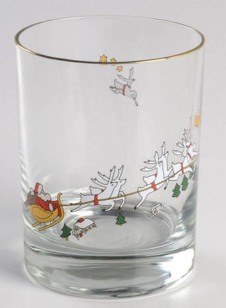 Family Christmas Glassware Double Old Fashioned