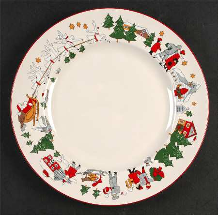 Family Christmas Dinner Plate