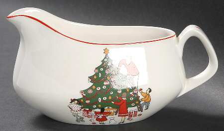 Family Christmas Gravy Boat