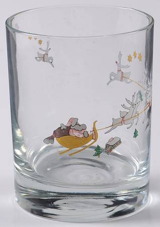 Family Christmas Glassware Double Old Fashioned