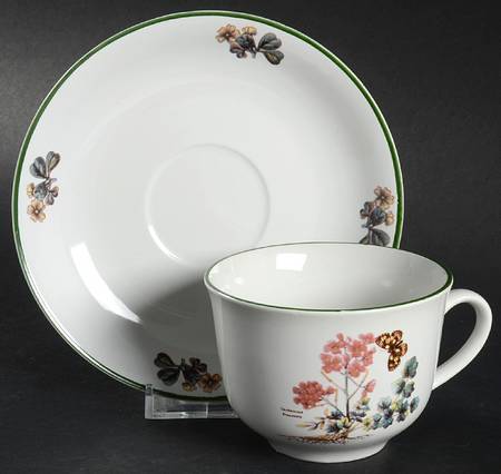 Florabunda (Smooth, Round) Flat Cup & Saucer Set