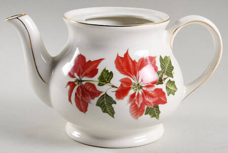 Poinsettia Teapot No Lid
