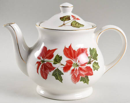 Poinsettia Teapot & Lid