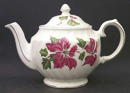 Poinsettia Teapot & Lid