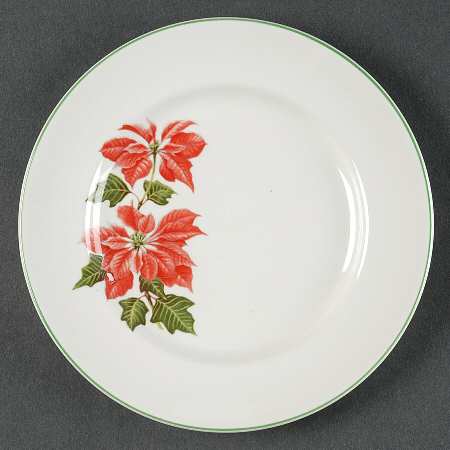 Poinsettia Bread & Butter Plate