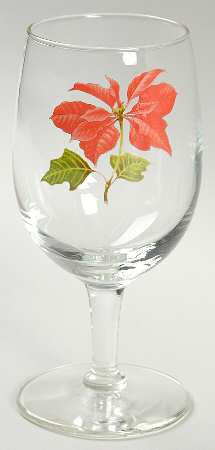 Poinsettia Glassware Wine