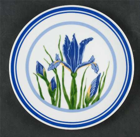 Dutch Iris Salad Plate